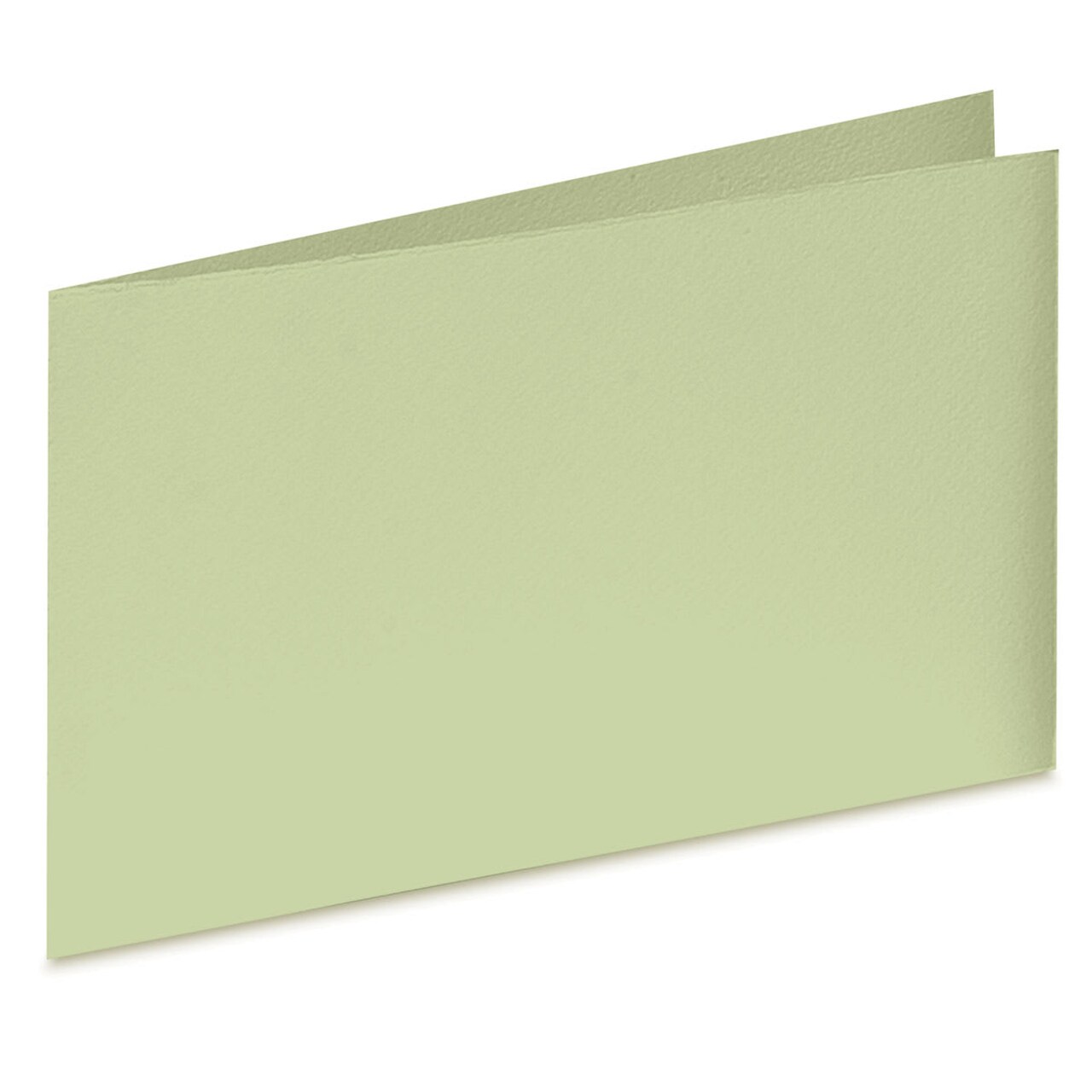 Arturo Horizontal Folded Card - 4-1/2" x 13-3/4", Celadon, Medium Greeting, Package of 100